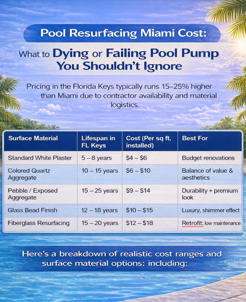 Pool Resurfacing Miami Cost: What to Budget in the Florida Keys